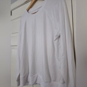 Feat Clothing Women's Blanket Blend Move Crewneck Sweatshirt White Large